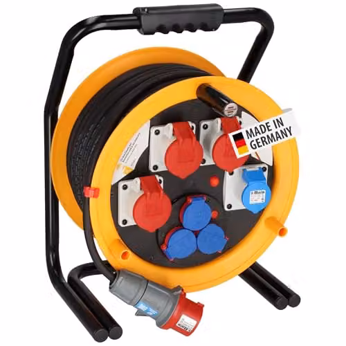 Enrollacables robusto Brennenstuhl CEE 4 IP44 H07RN-F 5G2,5 de 40 m en color amarillo