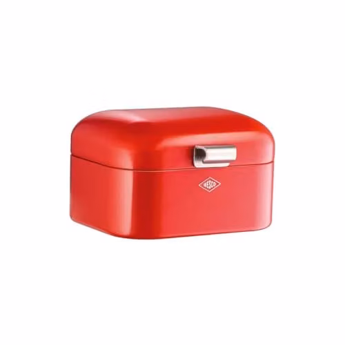 Panera Mini Grandy WESCO en color rojo de acero con ventilación y mango estable