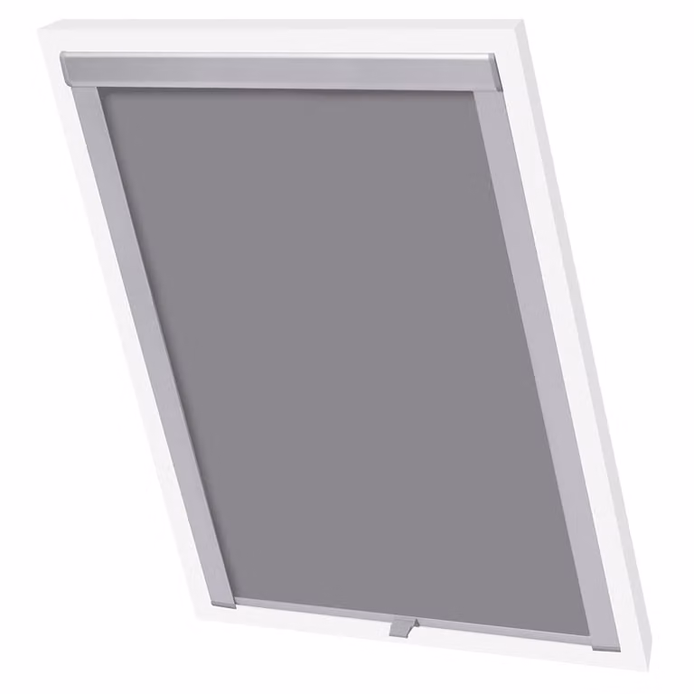Persiana opaca enrollable de poliéster con aislamiento térmico vidaXL en color gris