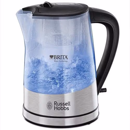 Hervidor eléctrico Russell Hobbs Purity de 1 l, 2200 W, transparente con filtro antical