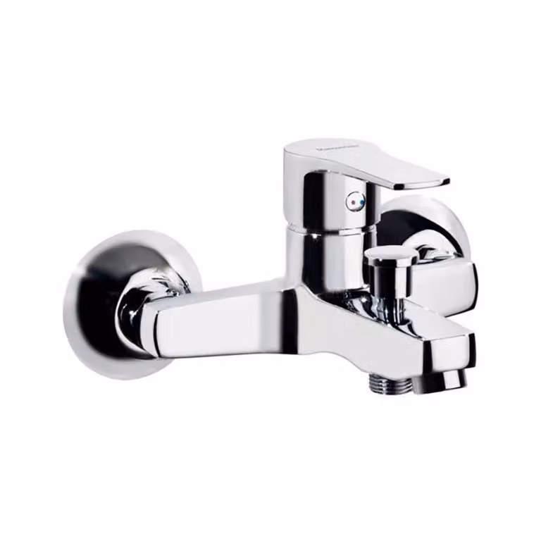 Grifo monomando para baño y ducha Ramon Soler Serie Titanium en acabado cromo con sistema de ahorro de agua