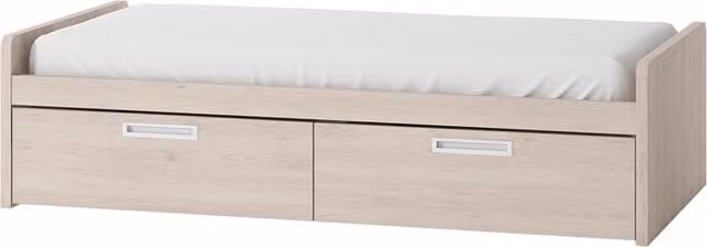 Cama Mio El Corte Inglés con 2 cajones y cabeceros bajos en color beige