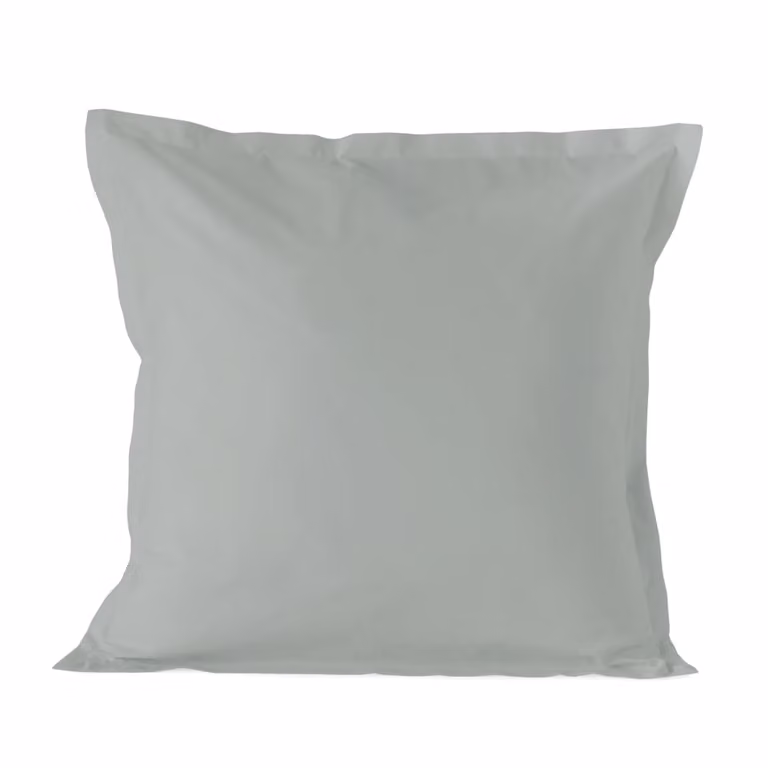 Funda de almohada Happy Friday de algodón gris de 80x80 cm