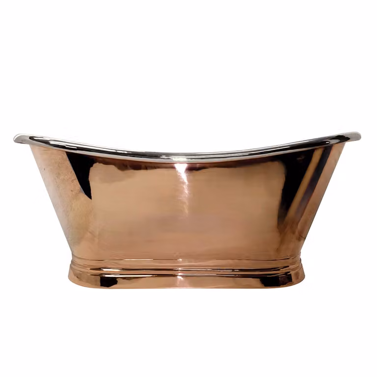 Bañera exenta ovalada Sienna de Hudson Reed en cobre con interior de níquel, An: 150 cm