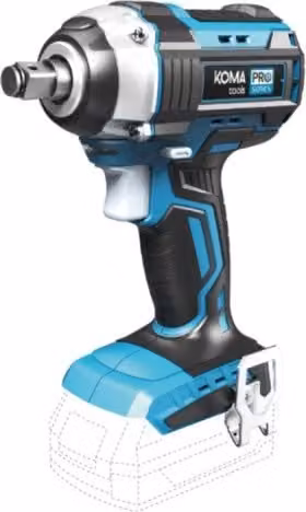 Llave de impacto brushless de 20V Koma Tools Pro Series color azul An/P/Al: 16 x 23,5 cm