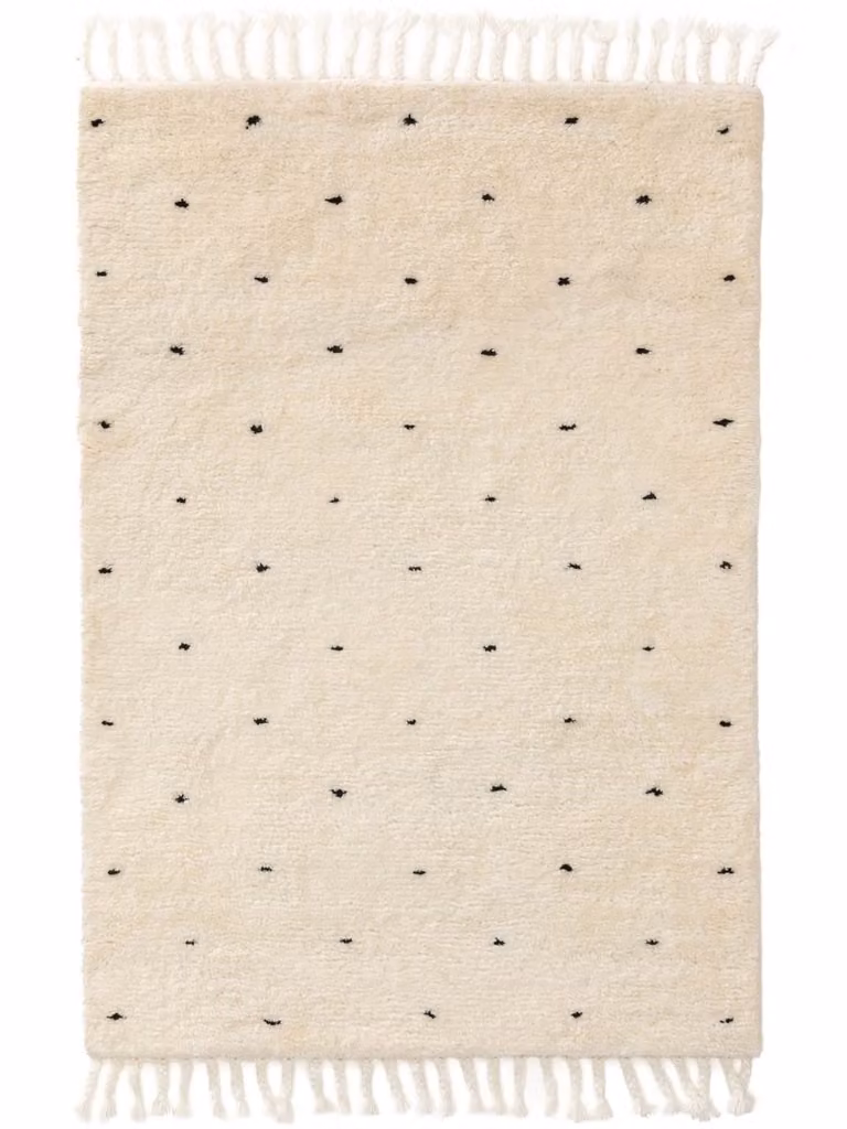 Alfombra Lytte para niños con diseño geométrico en color beige, fabricada en lana, An/P: 120 x 170 cm
