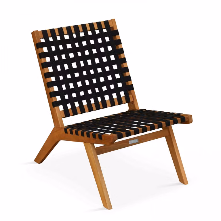 Oviala Sillón Relax Reclinable de Madera de Eucalipto Negro con Reposabrazos para Jardín y Terraza