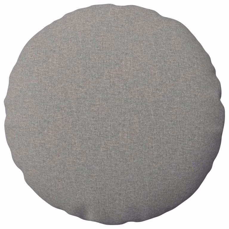 Set de 2 fundas de almohada redondas vidaXL HEERLEN Gris Nube, Diámetro: 40 cm