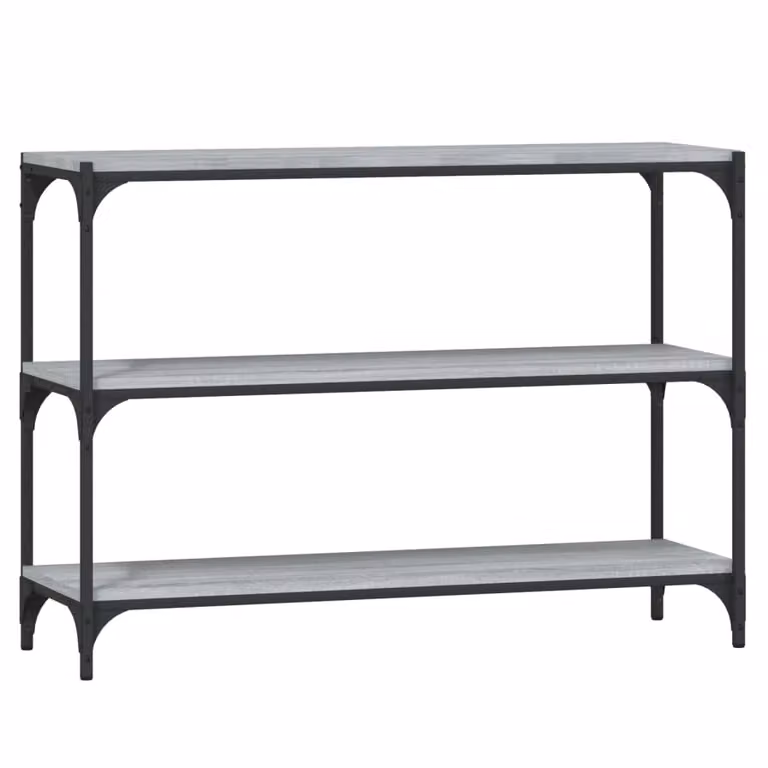 Estantería de estilo industrial vidaXL en contrachapado y acero color gris Sonoma An/P/Al: 100 x 33 x 70,5 cm