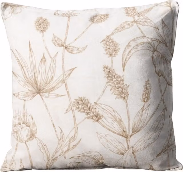 Funda de almohada Doratex de algodón 100% con diseño floral otoñal en colores beige, marrón y multicolor, An/P/Al: 40 x 40 cm
