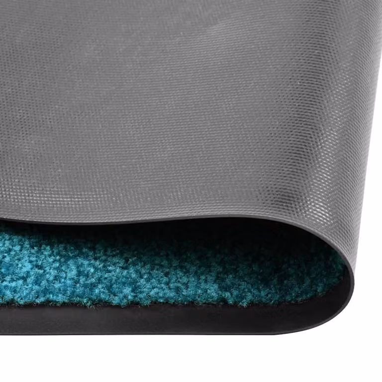 Felpudo lavable vidaXL azul cian, antideslizante y moderno, An/P: 120 x 180 cm