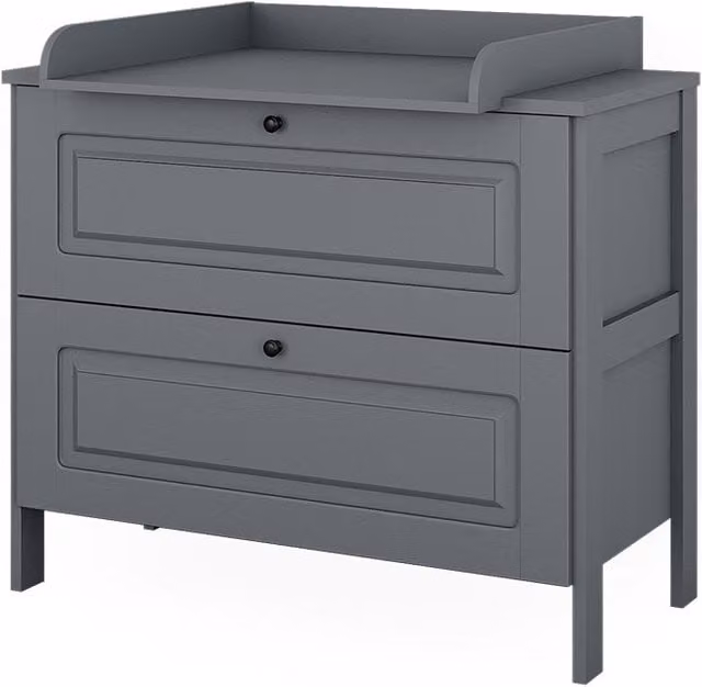 Mueble cambiador Vitalispa Ajaton en color gris con 2 cajones, An/P/Al: 108 x 70 x 98 cm