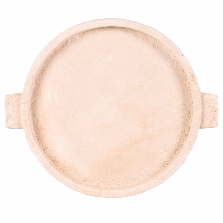 Bandeja redonda de cemento Maisons du Monde color beige o rosa Diámetro: 34 cm