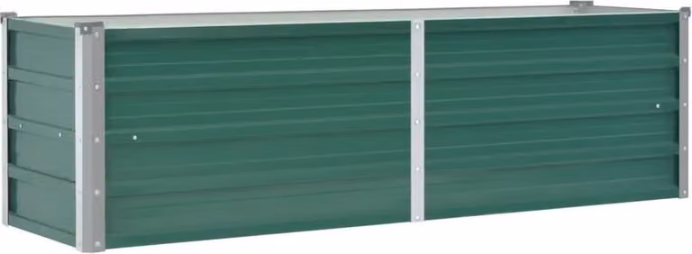 Arriate de jardín Syfax de acero galvanizado verde An/P/Al: 160 x 40 x 45 cm