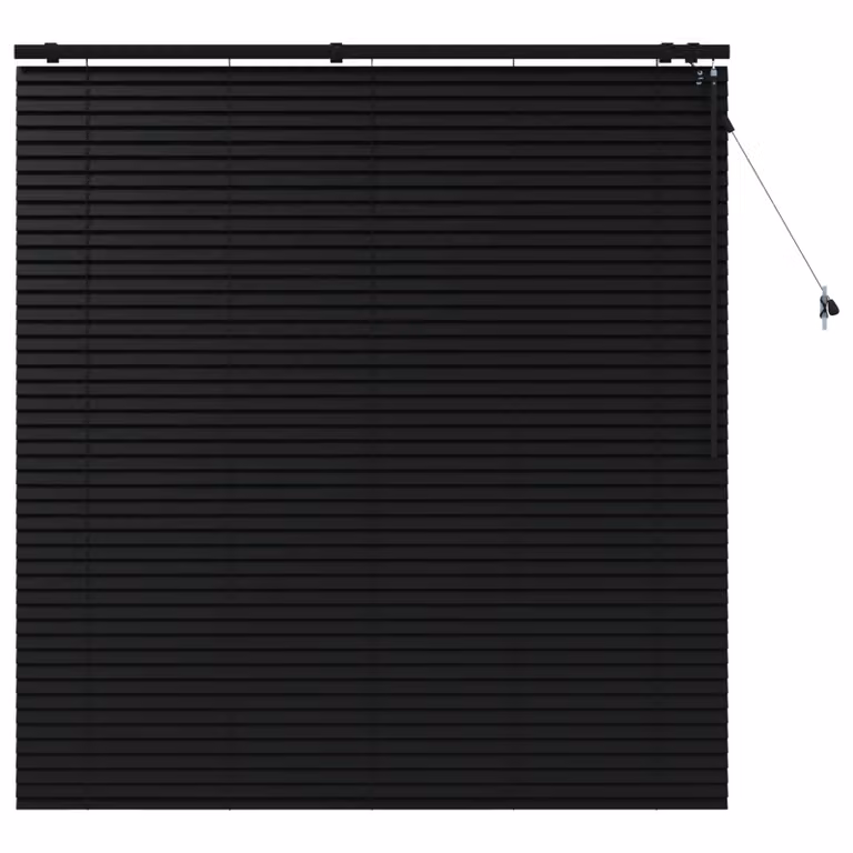 Persiana veneciana de madera vidaXL en negro, An/Al: 145 x 160 cm, 35 mm