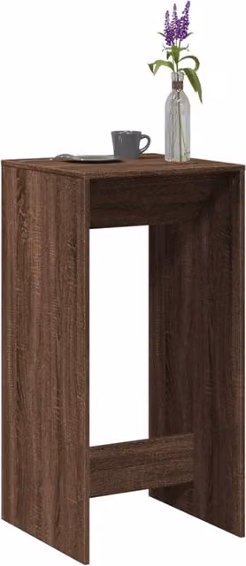 Mesa alta de bar vidaXL en madera de roble marrón, An/P/Al: 51 x 50 x 103,5 cm