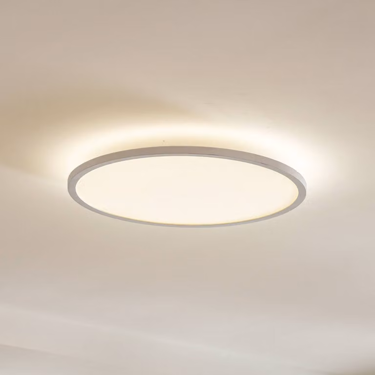Lámpara de techo LED Arcchio blanca con regulación de intensidad para salón o comedor