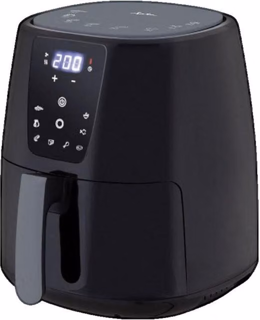 Freidora sin aceite Jata JEFR1225 de 5 l, color negro, con tecnología de aire caliente, 1300 W y pantalla digital