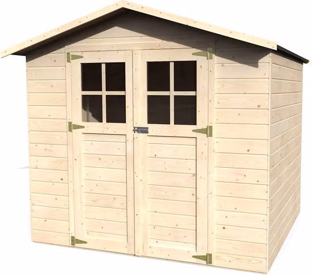 Caseta de jardín panelada de madera natural Lode de DECOR&JARDIN, An/Pr: 212 x 182 cm