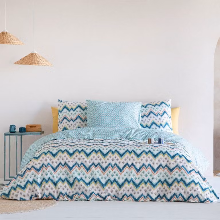 Funda nórdica reversible de algodón con diseño gráfico multicolor An/P/Al: 260 x 240 cm