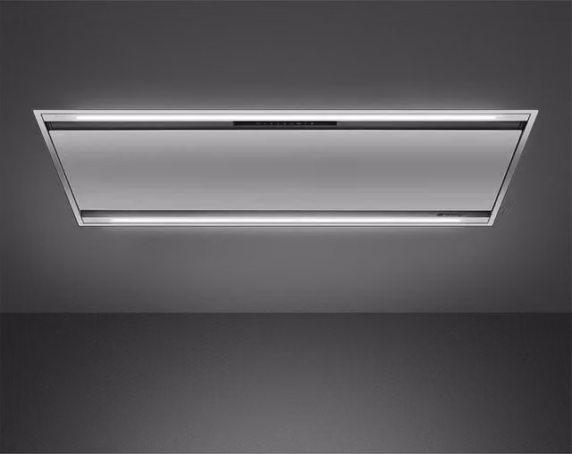 Campana de isla Smeg KLT12L4X en acero inoxidable color plata con 3 velocidades e intensiva