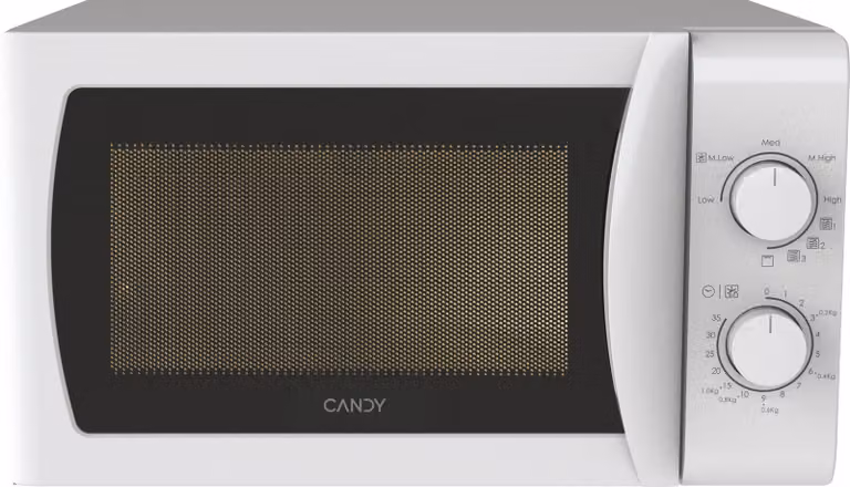 Microondas con grill Candy Idea CMG20SMW de encimera, 20 litros, 700 W, Blanco