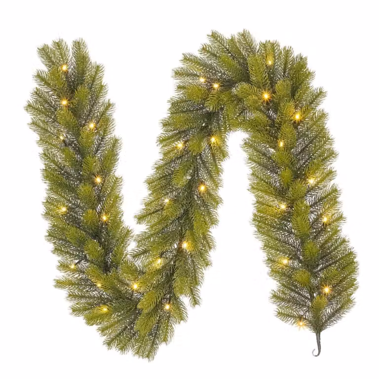 Guirnalda LED Nagoya de Black Box Trees en color verde con luz blanca cálida, An/P/Al: 20 x 20 x 180 cm