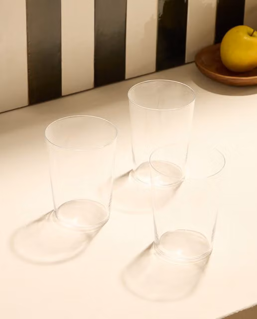 Juego de 4 vasos de sidra de cristal Viena de El Corte Inglés en color transparente