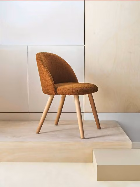Silla infantil Vertbaudet en pelo sintético color marrón
