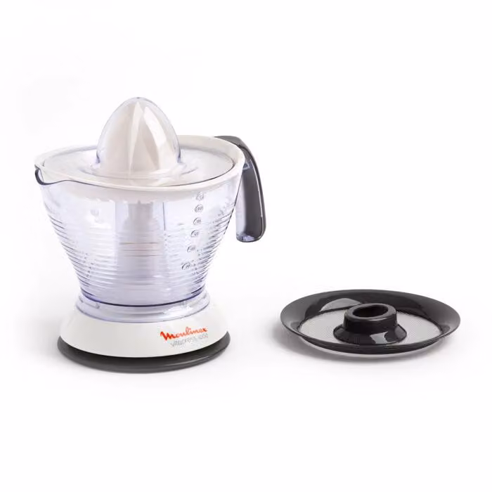 Exprimidor de cítricos Moulinex Vitapress 1000 en color blanco y material plástico