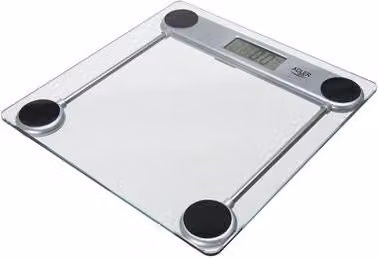 Báscula de baño digital Adler AD 8121 de cristal templado, transparente, con pantalla digital y apagado automático, capacidad de 150 kg