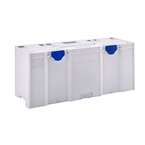 Caja de transporte Tanos Systainer III XXL 337 de plástico gris y blanco, apilable y resistente al agua, An/P/Al: 79,2 x 33,7 x 29,6 cm