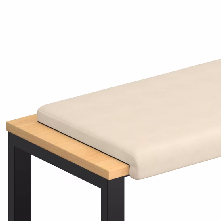 Cojín de banco vidaXL en microfibra beige con relleno de espuma y base antideslizante, Profundidad: 35 cm