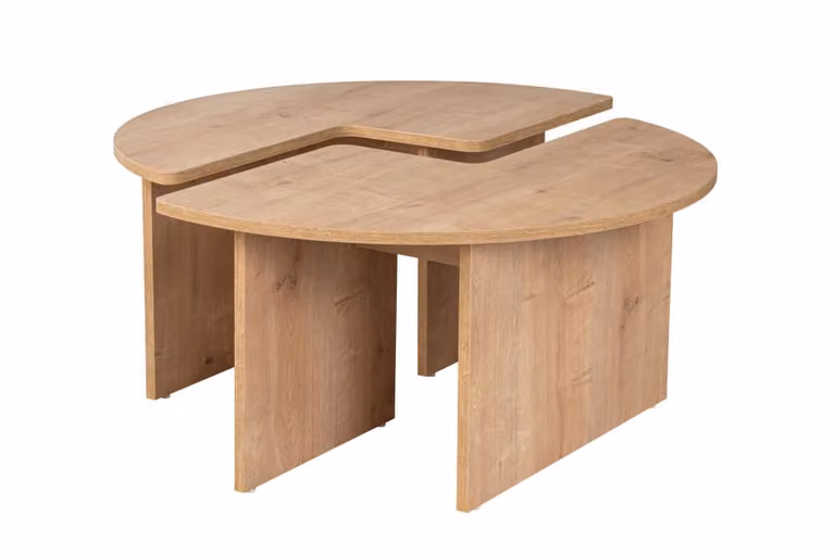 Mesa de centro redonda Habitat et Jardin en color marrón, An/P/Al: 90 x 90 x 41 cm