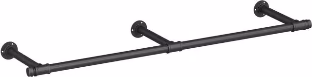 Perchero de pared SONGMICS de estilo industrial en metal negro mate, An/P/Al: 170 x 30,4 x 7 cm