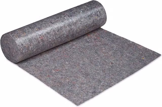 Pack de 2 rollos de fieltro protector Relaxdays gris para pintar y mudanzas, antideslizante e impermeable, An/P: 1 x 50 m por rollo