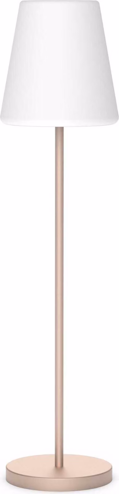 Lámpara de pie LED New Garden Lola Slim en color rosa y oro para jardín o salón