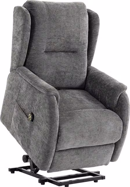 Sillón TV Relax HOMCOM con ayuda al levantarse para mayores, tapizado en chenilla gris oscuro, con mando a distancia y bolsillos laterales