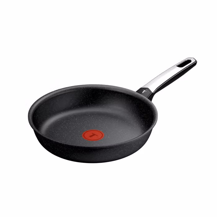 Sartén Tefal Expertise+ con revestimiento antiadherente de cerámica y aluminio, color negro, Diámetro: 24 cm, compatible con inducción