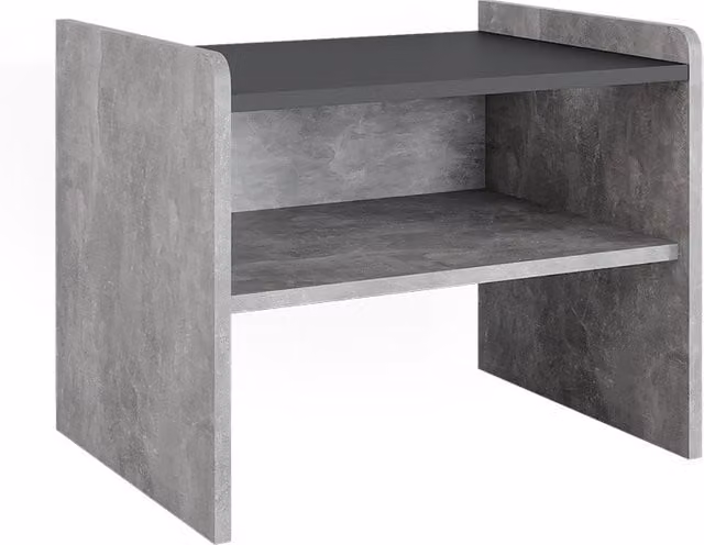 Banco de comedor Vicco Roman color gris hormigón An/P/Al: 53.5 x 41.1 x 43.0 cm
