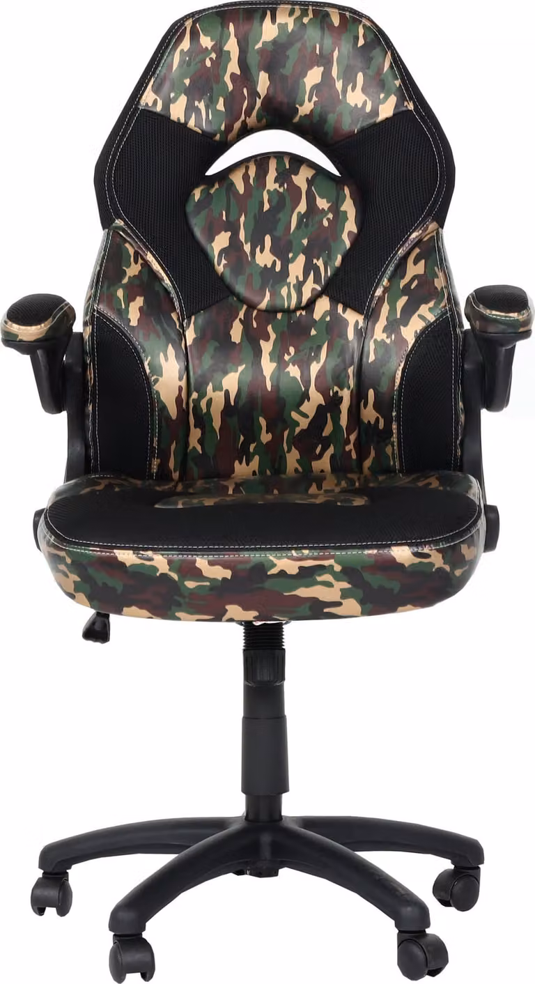 Silla de oficina ergonómica Mendler giratoria 360 con reposacabezas y reposabrazos en piel sintética multicolor y negro
