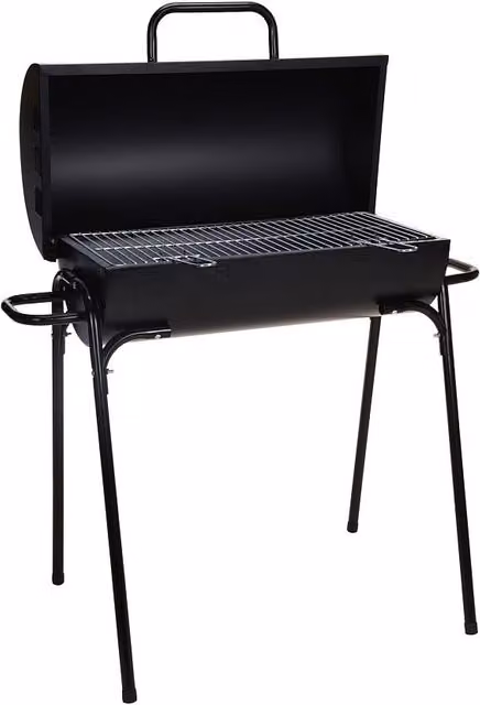 Barbacoa de jardín Progarden Barrel de acero color negro con detalles en cromo, An/P/Al: 33 x 63 x 89 cm