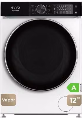 Lavadora de carga frontal Evvo Nature R12 de 12 kg, 1400 rpm, Clase A, color blanco