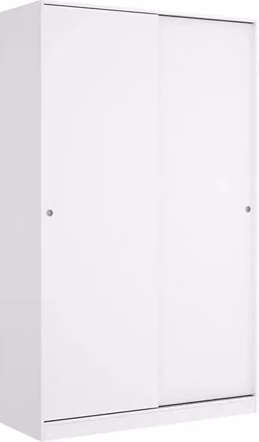 Armario de 2 puertas correderas Dekit en blanco brillo, An/P/Al: 120 x 50 x 204 cm