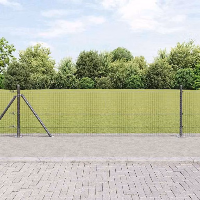 Valla de malla de alambre Syfax con base de concreto gris An/Al: 50 x 0,4 m