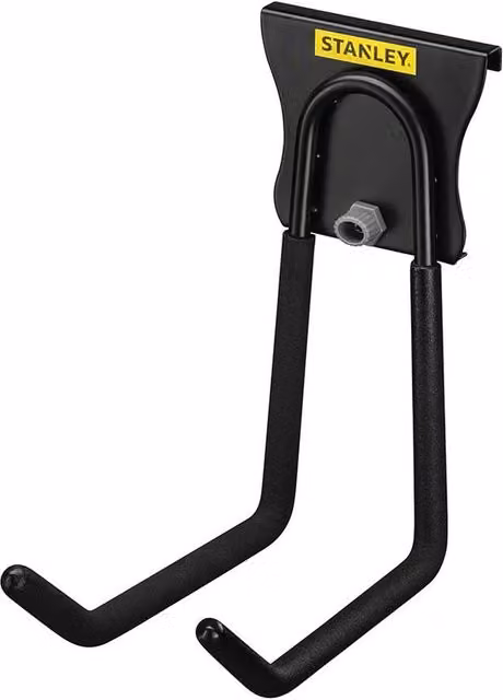 Colgador de herramientas Black+Decker Stst82608-1 en acero inoxidable color negro, Gancho en J, Ancho: 9 cm, Profundidad: 18 cm, Altura: 1.8 cm