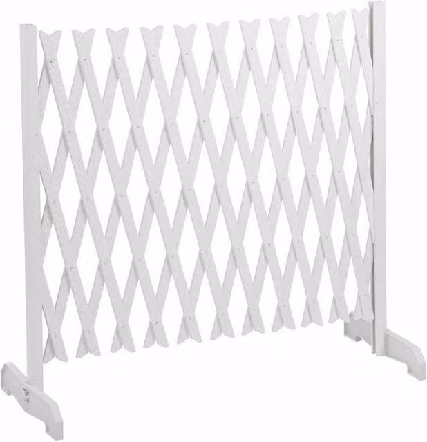 Barrera de protección extensible Facilitys de plástico blanco para puertas y escaleras de 250 cm