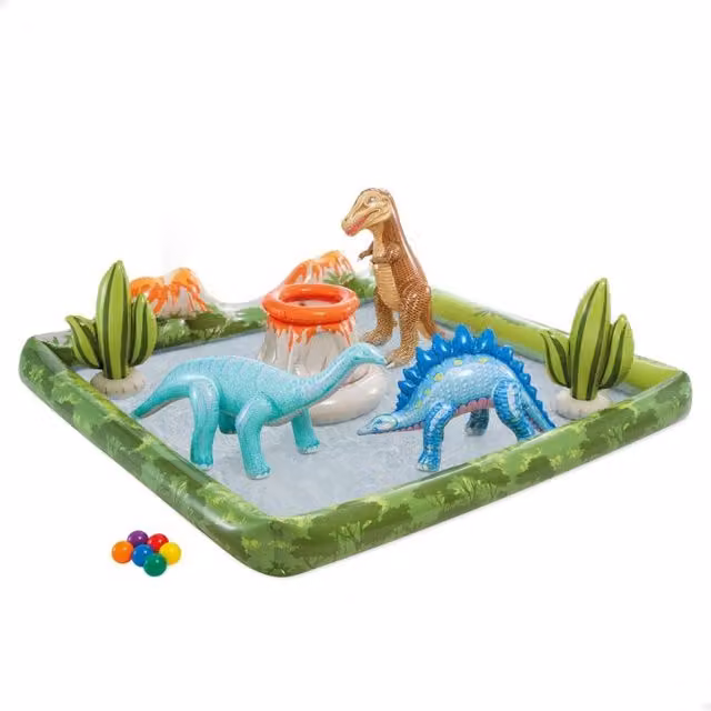 Centro de juegos hinchable de agua con dinosaurios Intex, multicolor, An/P/Al: 410 x 201 x 36 cm