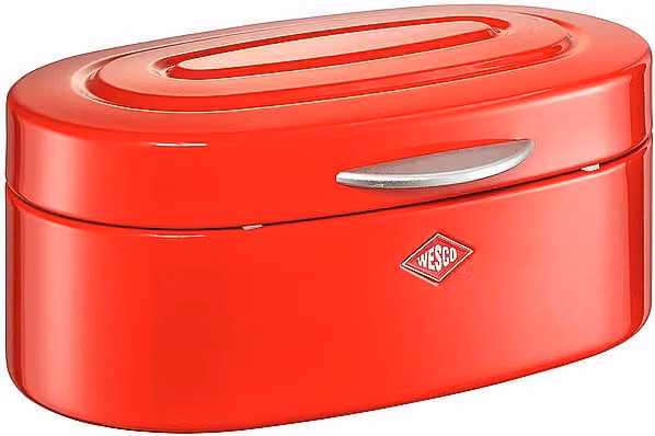 Panera Wesco Elly Single de metal esmaltado en color rojo con diseño ventilado