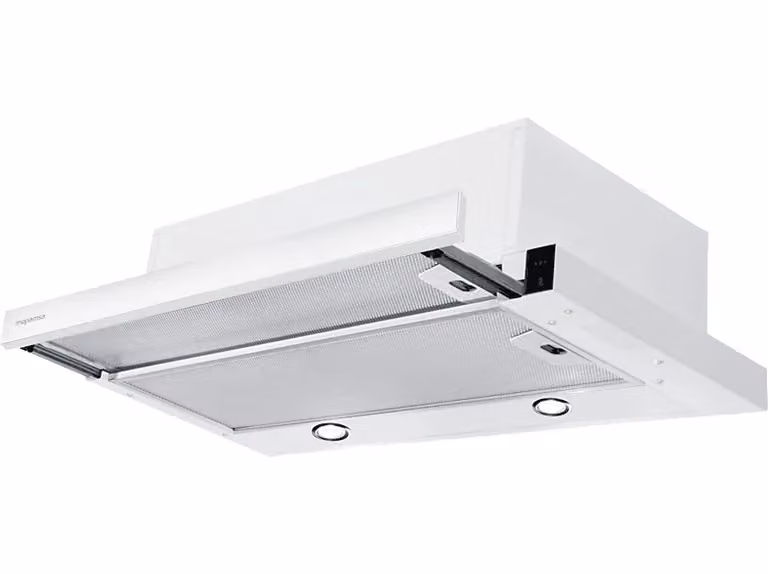 Campana telescópica Mepamsa Superline 45 V2 en color blanco con 2 niveles de ventilación y 380 m³/h de capacidad